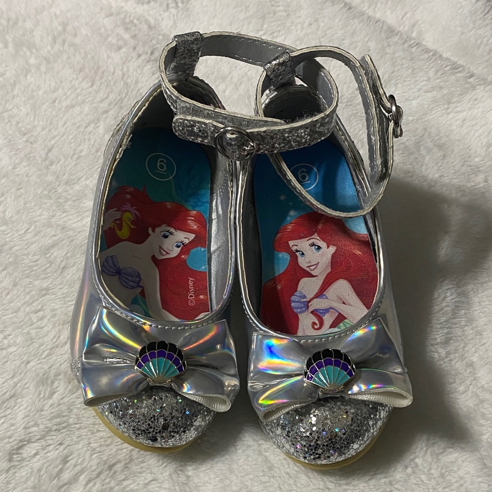 Disney Silver Ariel Kids Dress Shoes